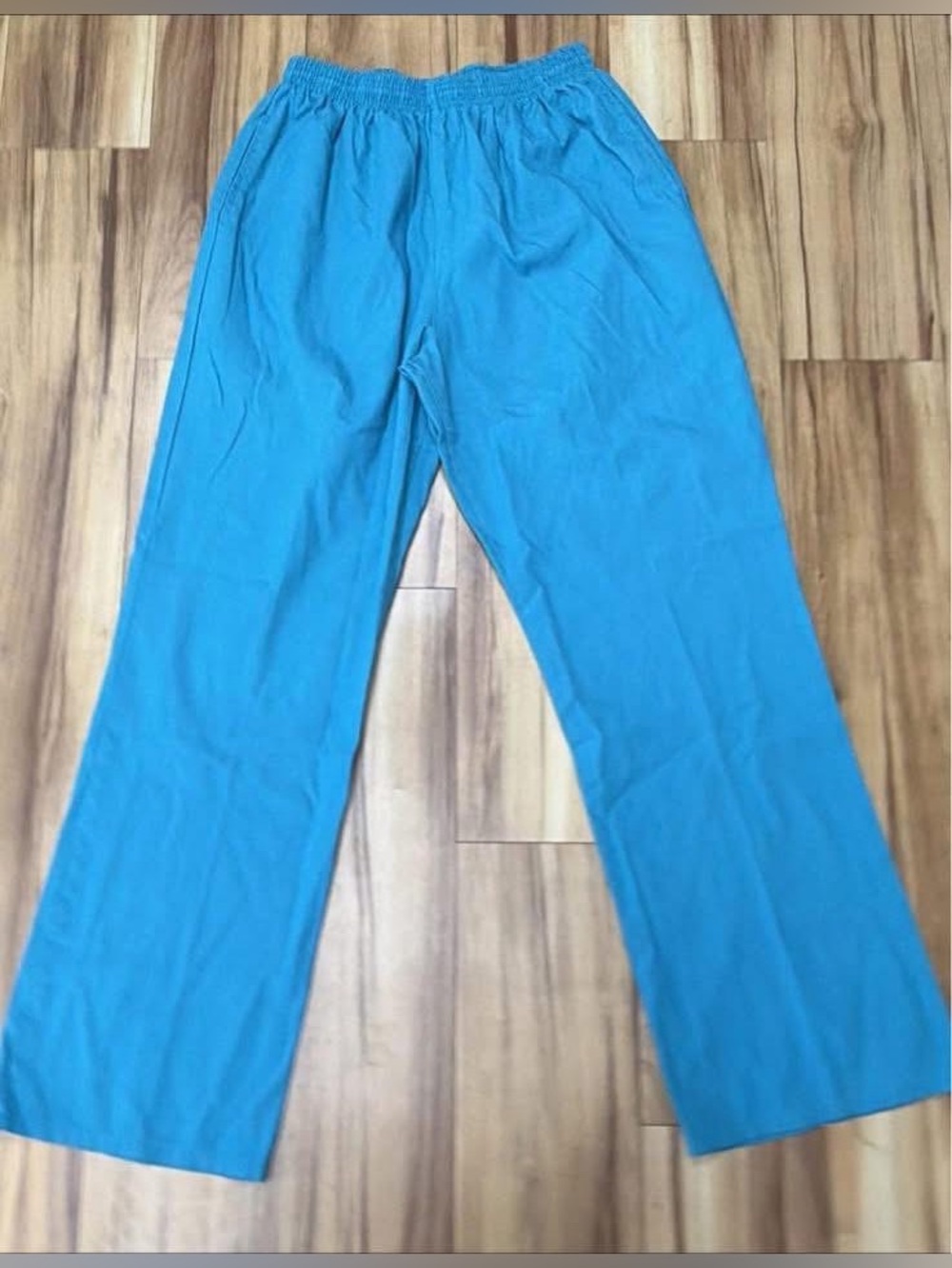 948: Scrubtime Elastic-Waist Scrub Pants in Turquoise Blue - Medium